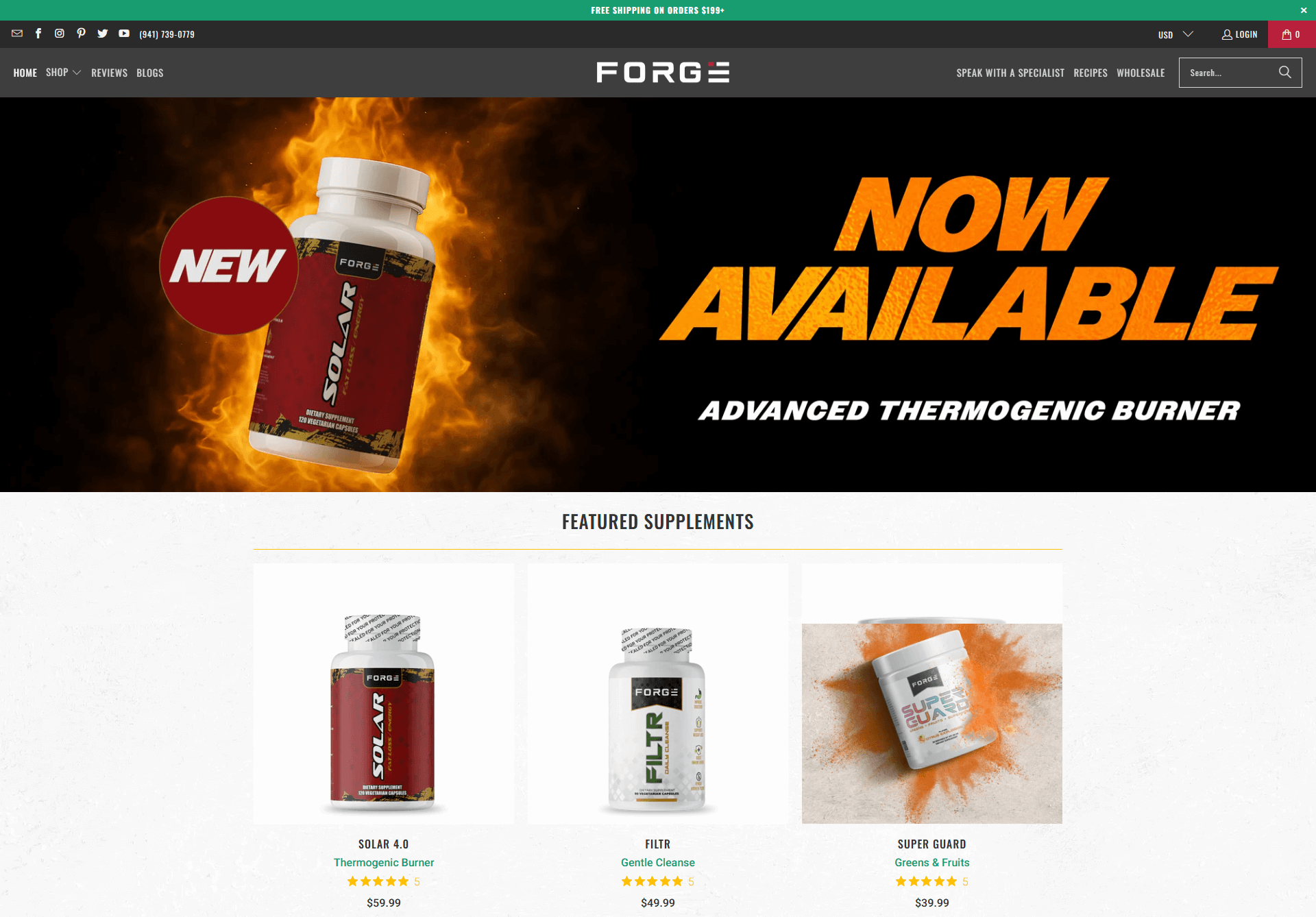 Forge Supplements – Bold Launches and Customer-Centric Nutrition Landing Page