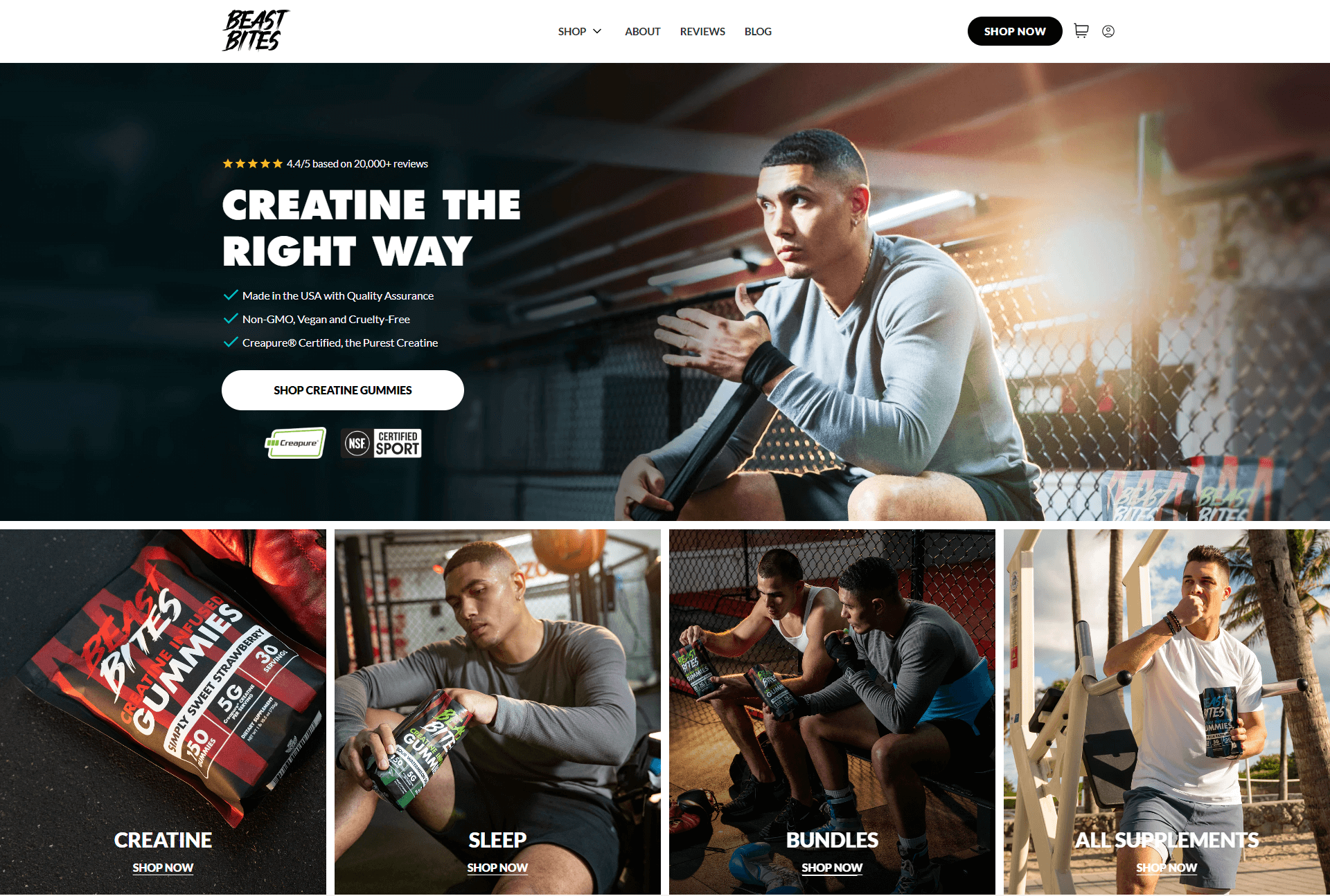  Beast Bites – Energetic, Trust-Building Lifestyle Landing Page