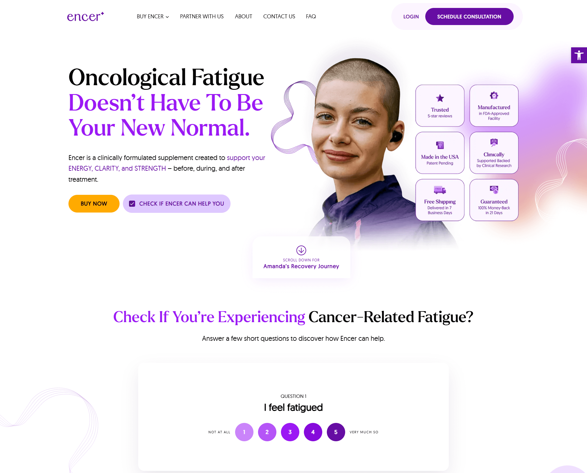 Encer – Empathy-Driven, Trust-Building Nutrition Landing Page