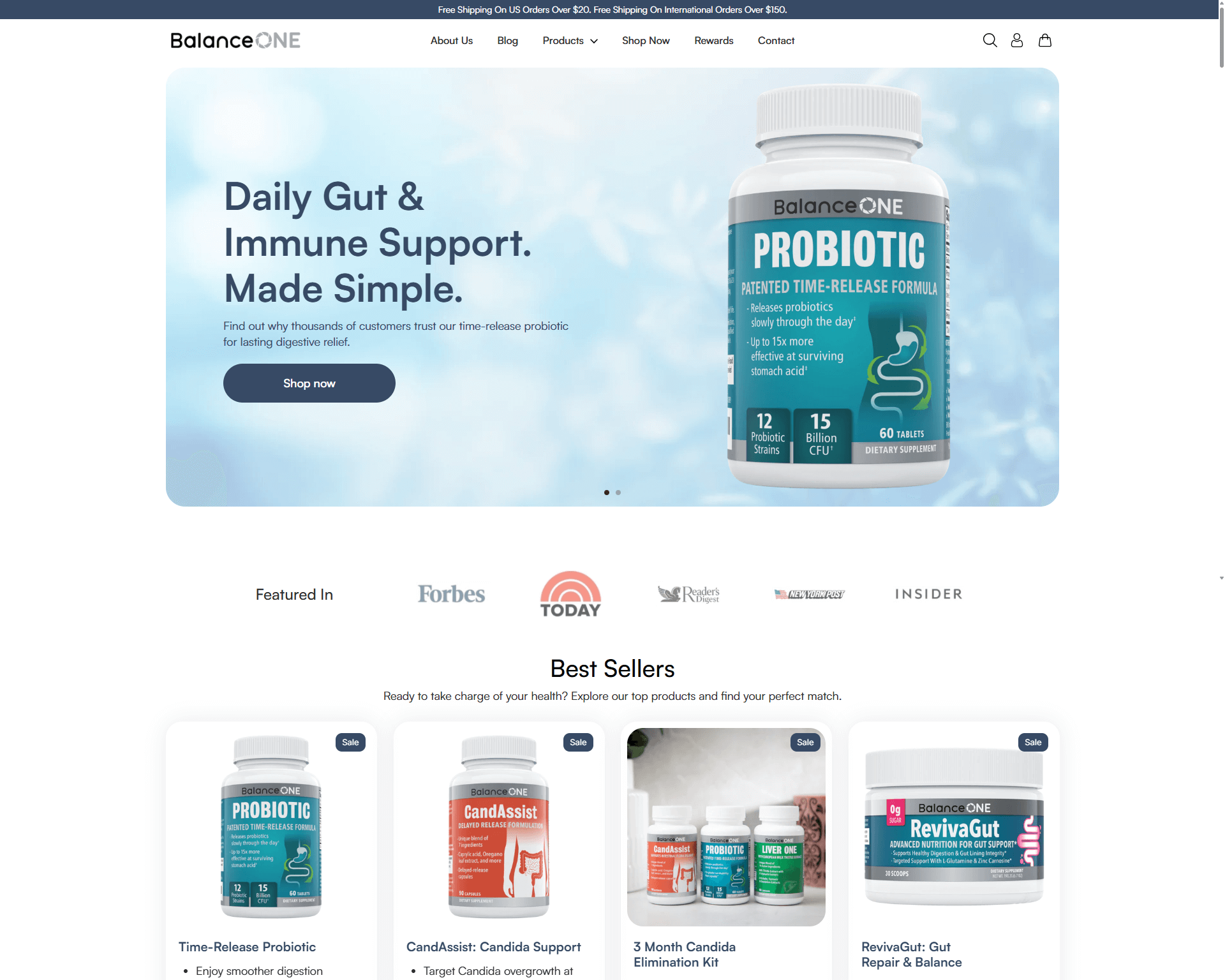 Balance ONE – Clean, Science-Forward Trust Landing Page