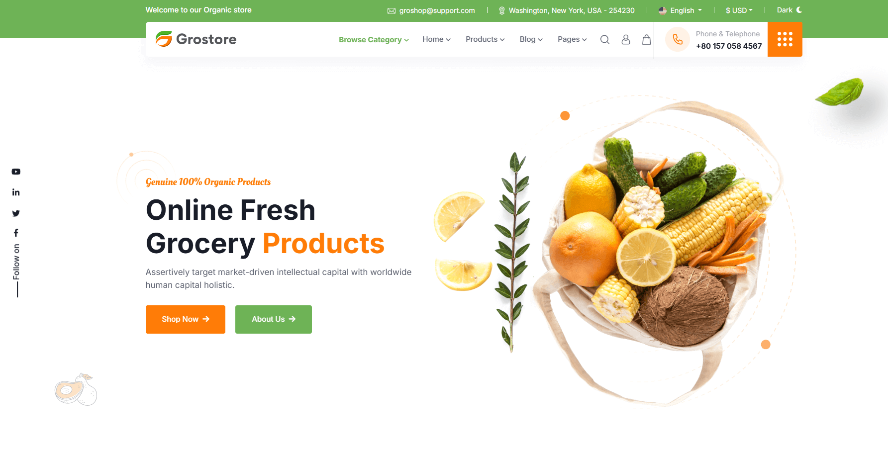 GroStore HTML eCommerce Template