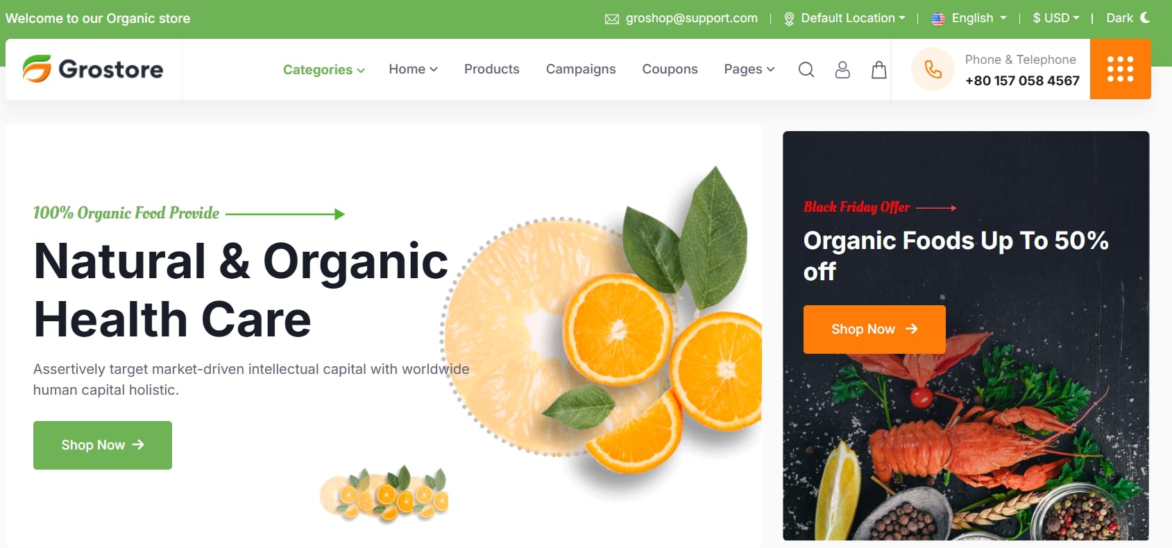 grostore laravel ecommerce with admin dashboard